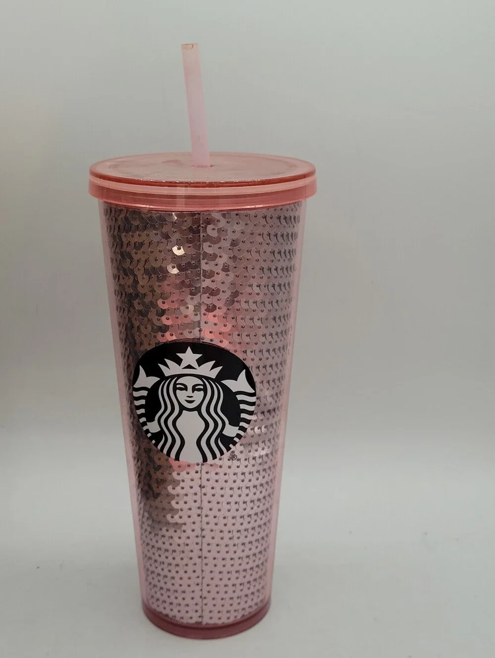 Pink rose sequin starbucks cups  24 ounce venti